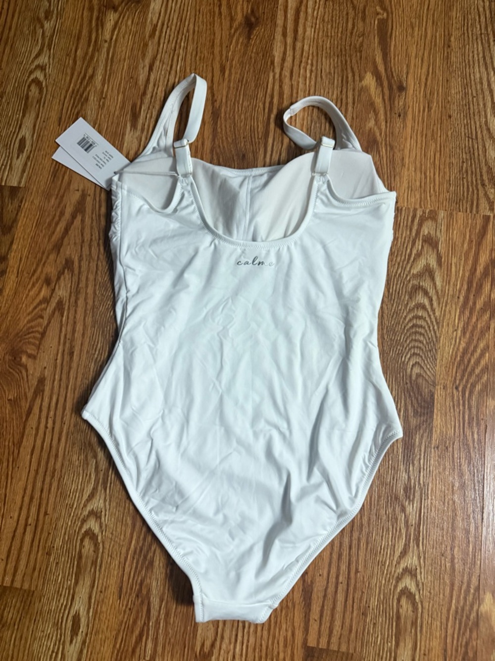🆕 Johnny Was Calme Tank One Piece Swimsuit In White Size XL - Picture 3 of 4